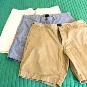 3 pairs J Crew Gramercy shorts